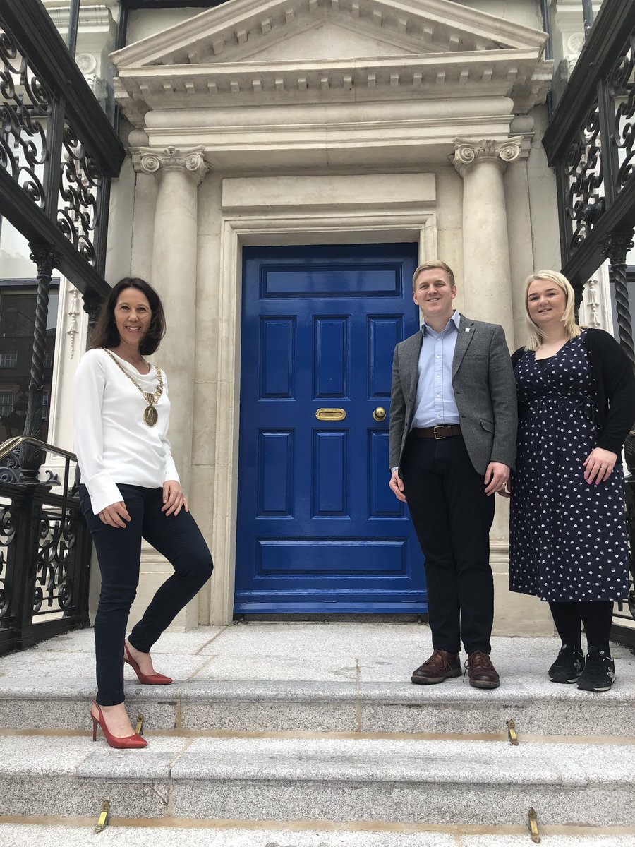 Delighted to welcome the Sheriff of York, Cllr Ashley Mason and his wife Danielle to @MansionHouseDub Our two cities have lots of opportunities and challenges in common - sustainable city recovery post Covid, meeting climate targets and housing!