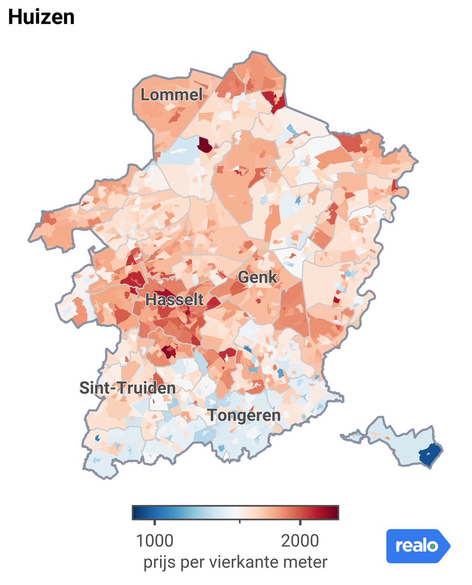 Limburg de goedkoopste, maar voor hoe lang nog? 📈

Lees het hier: realo.be/en/blog/prijsi…

#data #insights #realestate #limburg