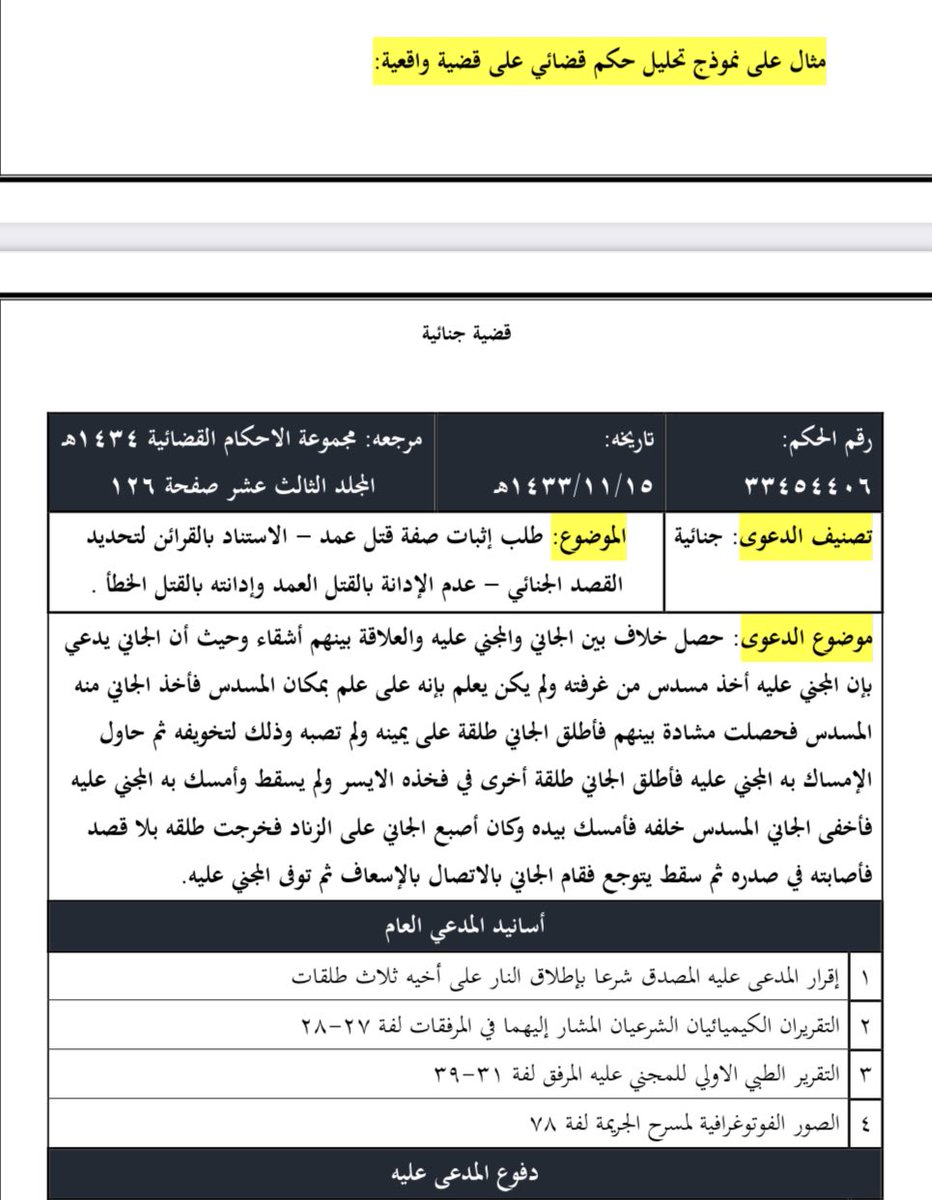 الحمدلله انتهيت قبل قليل من ملف 
( قضايا القصاص وطريقة إجراءاتها ) 
مع وضع قضية قتل واقعية
ونموذج تحليل القضايا وطريقة تطبيق ذلك

الملف مهم لمعرفة الإجراءات 
من وقوع الجناية.. حتى الحكم 
drive.google.com/file/d/1VZ0D8A…