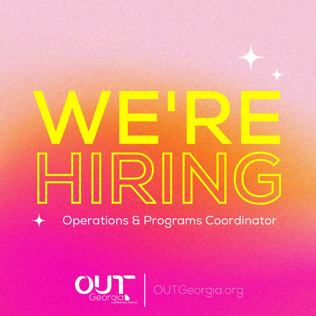 OUT Georgia Business Alliance (@outgeorgia) on Twitter photo WE'RE HIRING: <a href="/OUTGeorgia/">OUT Georgia Business Alliance</a> is hiring for an Operations & Programs Coordinator, a remote, ind contractor that will support the chamber and our mission to serve the #LGBTQ+ biz community right here in GA! outgeorgia.org/operations-pro…
#Hiring #OUTGeorgiaProud WE'RE HIRING: <a href="/OUTGeorgia/">OUT Georgia Business Alliance</a> is hiring for an Operations & Programs Coordinator, a remote, ind contractor that will support the chamber and our mission to serve the #LGBTQ+ biz community right here in GA! outgeorgia.org/operations-pro…
#Hiring #OUTGeorgiaProud