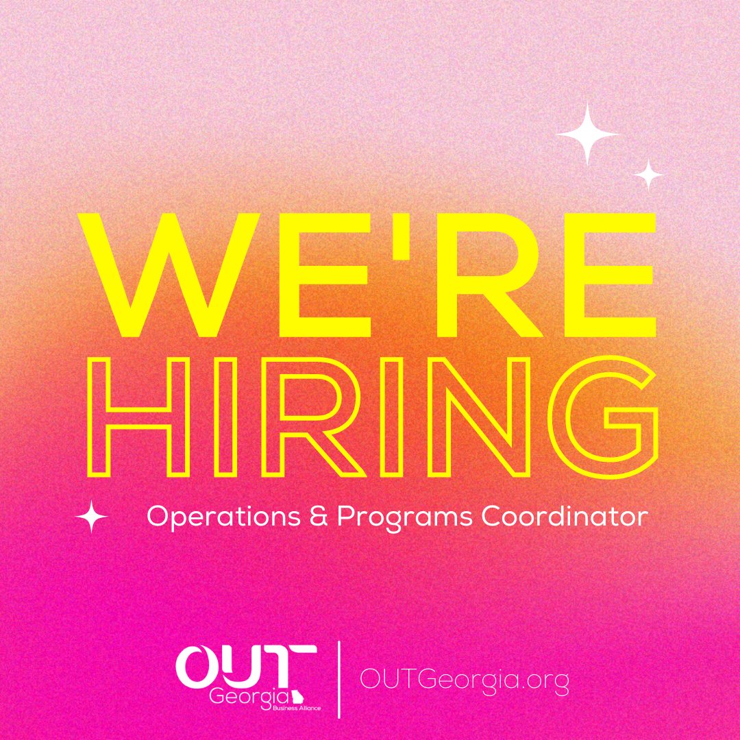 WE'RE HIRING: @OUTGeorgia is hiring for an Operations & Programs Coordinator, a remote, ind contractor that will support the chamber and our mission to serve the #LGBTQ+ biz community right here in GA! outgeorgia.org/operations-pro… #Hiring #OUTGeorgiaProud