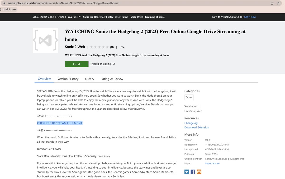 imumare's tweet photo. @code @microsoft

I found these extensions as clickbait/spam, please add some submission prechecks maybe deploy ML model to review these submissions

https://t.co/7f2RhJOtjj

https://t.co/AgBHdWHPKS

https://t.co/cwiOFk2Ei7

https://t.co/sbXyiO3nMO

https://t.co/AgBHdWHPKS https://t.co/4HWUeTXevD