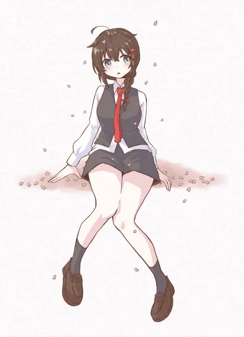 桜と時雨ちゃん🌸 