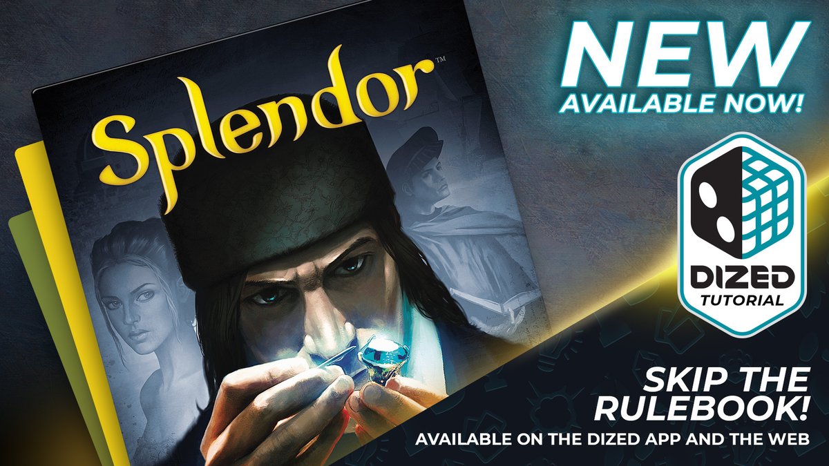 getDized's tweet image. Now on Dized, the interactive play-along tutorial for the fantastic Splendor! If you&apos;re yet to learn this evergreen title from @SpaceCowboys1 / @SpaceCowboysUS , now&apos;s the perfect opportunity!

dized.com/tutorials/to/s…

#dized #splendor #spacecowboys