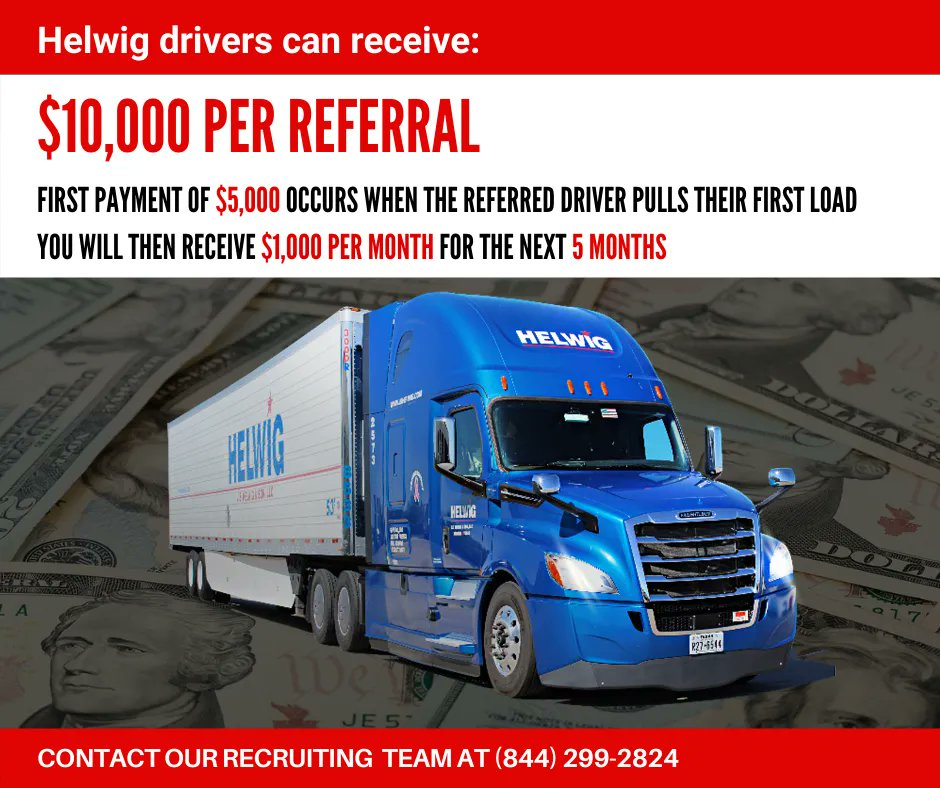 drive4helwig's tweet photo. 💰 💰 💰 Contact recruiting at (844) 299-2824 💰 💰 💰
#helwig #trucking #trucker #TruckDriver #truckers https://t.co/2klnoeJG5n