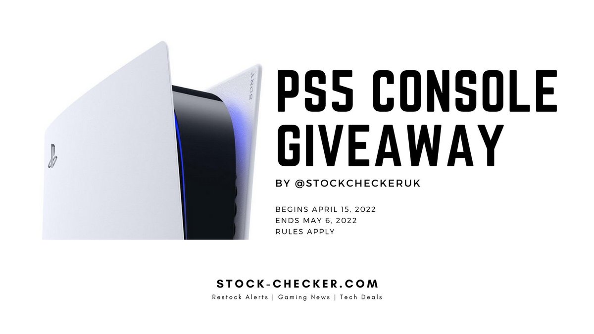 🎮 PS5 Disc Edition Console Giveaway! How to enter: 1) Like + Retweet 2) Follow @StockCheckerUK 3) Join our Discord: discord.gg/stockchecker One lucky person will take home a PS5 Console for FREE! We wish the best of luck to all entrants! - Free delivery for UK residents only