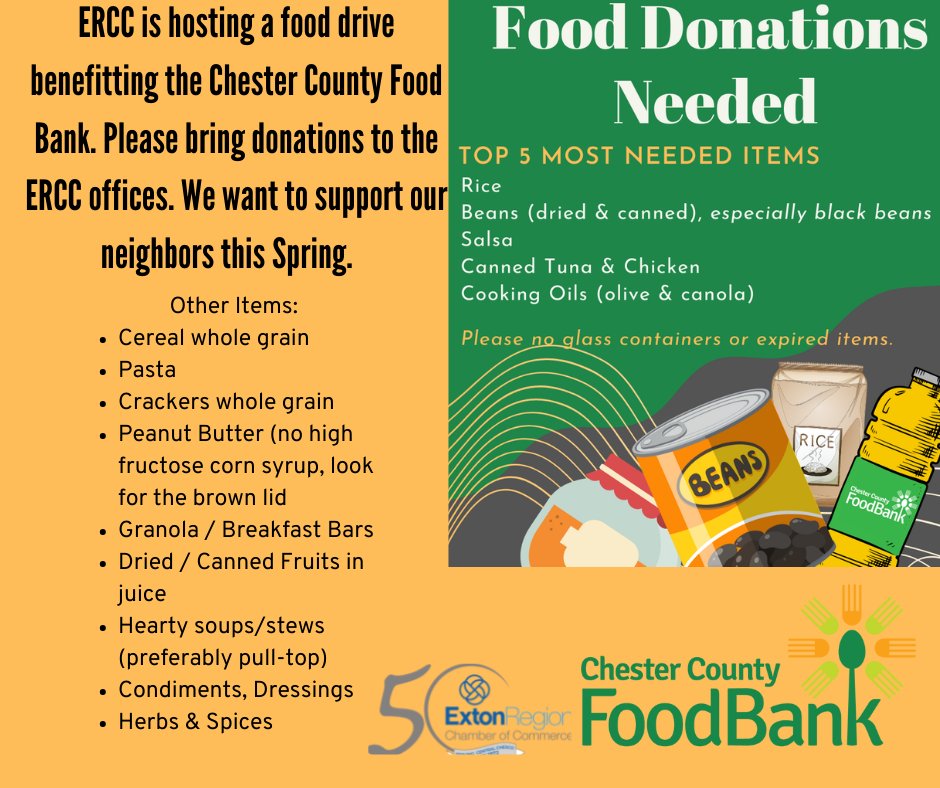 Have you dropped off your donations for the Food Drive yet? Helping our community combat food insecurity is crucial.  Consider picking up a few extra items next time you are at the grocery store and bring them with you to the next time you come to the offices.