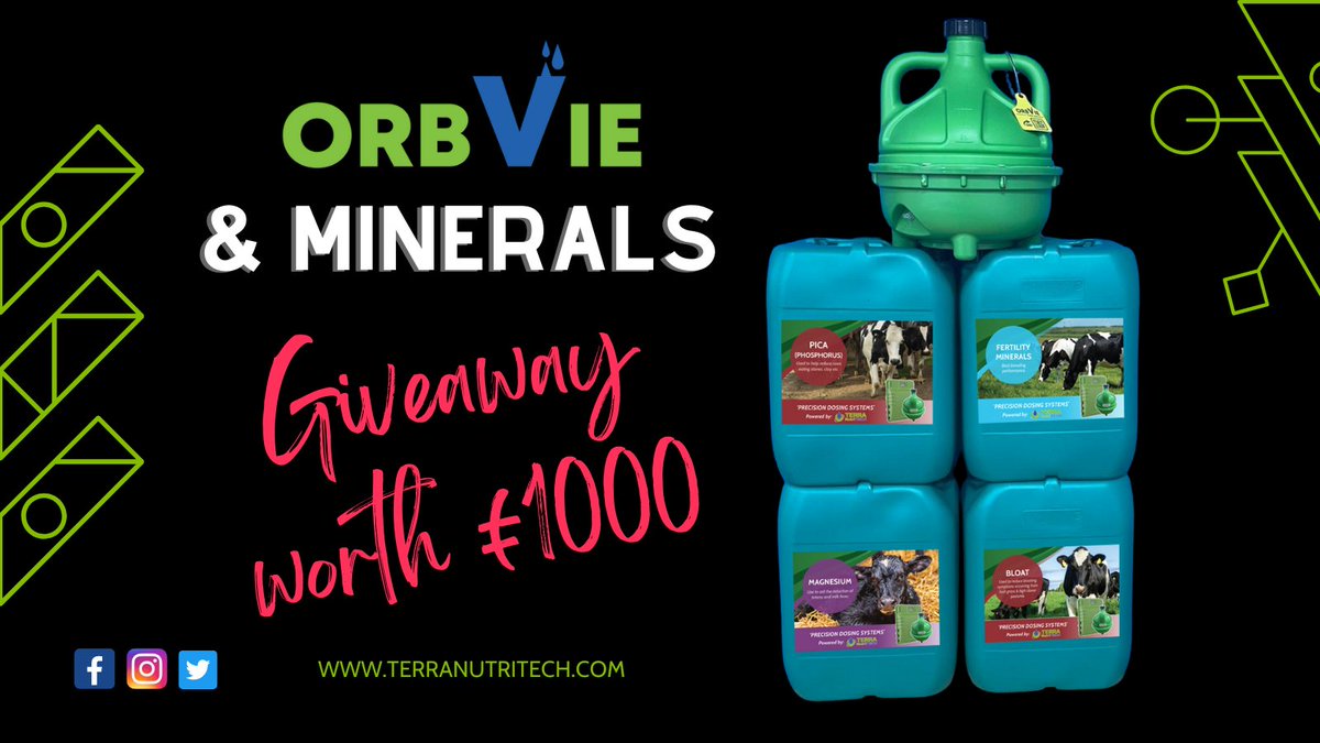 TERRA NutriTECH (@terranutritech) on Twitter photo Still time left to enter...
Retweet to * * WIN * * an OrbVie Bundle๐ซ
*๐๐ฃ๐ ๐ก๐ช๐๐ ๐ฎ ๐ฌ๐๐ฃ๐ฃ๐๐ง ๐๐ฃ๐ฃ๐ค๐ช๐ฃ๐๐๐ ๐ผ๐ฅ๐ง๐๐ก 22๐ฃ๐ ๐ฏ
.
.
.
#precisiongetsresults #agtech #giveaway #bloat #magnesium #phosphorus #qualityminerals #thrive #dosingsystem #OrbVie Still time left to enter...
Retweet to * * WIN * * an OrbVie Bundle๐ซ
*๐๐ฃ๐ ๐ก๐ช๐๐ ๐ฎ ๐ฌ๐๐ฃ๐ฃ๐๐ง ๐๐ฃ๐ฃ๐ค๐ช๐ฃ๐๐๐ ๐ผ๐ฅ๐ง๐๐ก 22๐ฃ๐ ๐ฏ
.
.
.
#precisiongetsresults #agtech #giveaway #bloat #magnesium #phosphorus #qualityminerals #thrive #dosingsystem #OrbVie