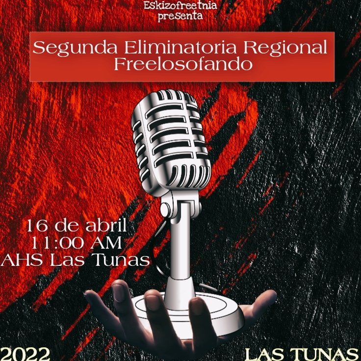 eskizofreetnia's tweet photo. Mi gente mañana es la 2da Eliminatoria de Freelosofando buscando el segundo cupo a la Nacional. 
No te lo pierdas 🌵🔥🔥

#eskizofreetnia #freelosofando #freestyle #batalladegallos #hiphop #freestylecubano #cuba https://t.co/LHHOdP3NgR