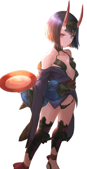 前描いた酒呑ちゃんを使い色々実験などした。ついでに加筆もした。時間かけすぎた。。 