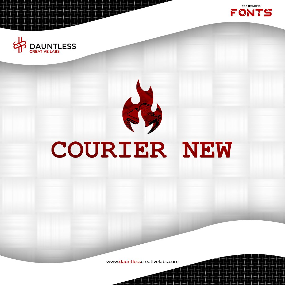 dauntless_cl's tweet photo. Old tricks up the sleeve!
Is your design in need of that "Top Secret Agent" Feel? Well, Courier New has that secret service appeal busting down consumer screens like Agent 007.
#Fonts #Design #GraphicDesign #WeAreDCL #WeAreDauntless https://t.co/rdZjqgpe1P