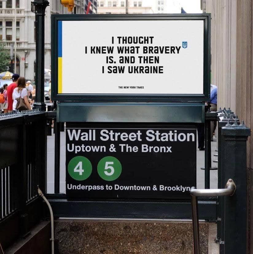 InsideUkraine1's tweet photo. New York.  Subway entrance
#InsideUkraine https://t.co/OxzZZ4zXEP