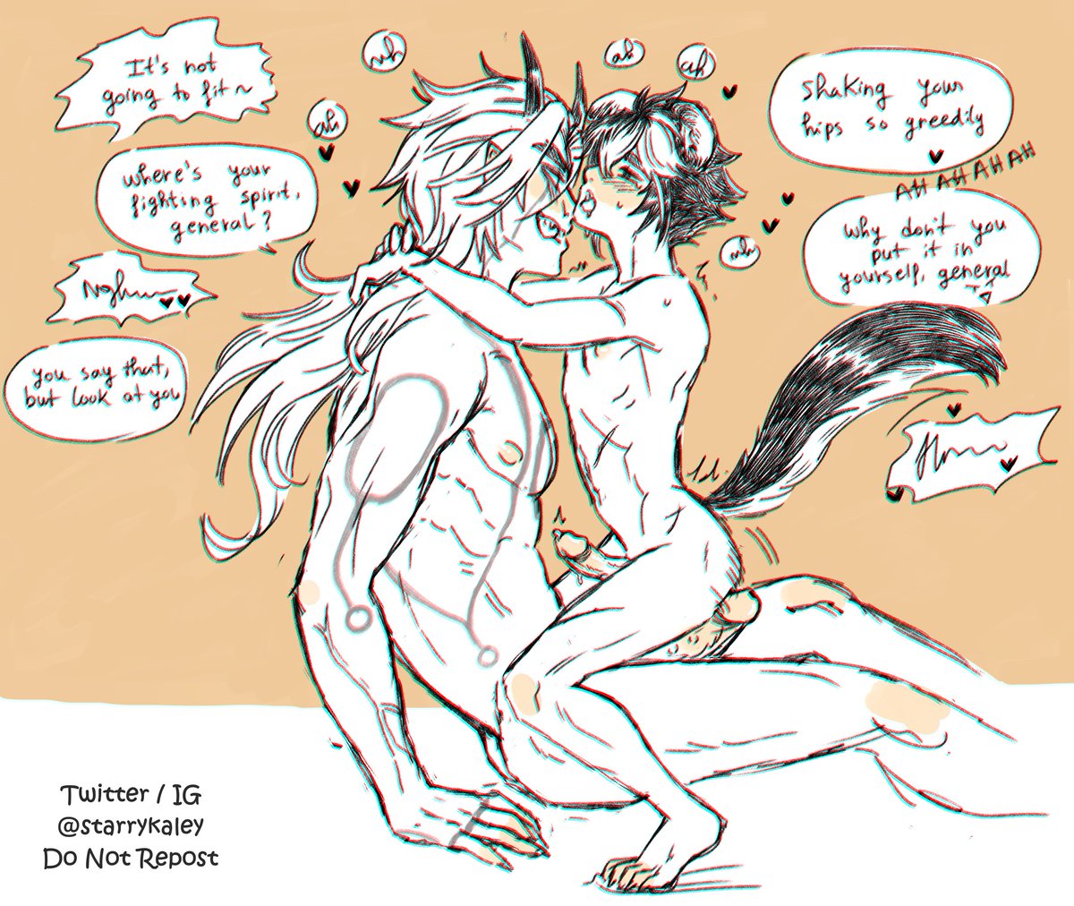 starrykalei's tweet photo. 🔞 NSFW 🔞

Gorou worked hard to take his bf in
Also some belly bulge 😳👉👈

#ittorou #ittogorou https://t.co/LyfgcsldJI