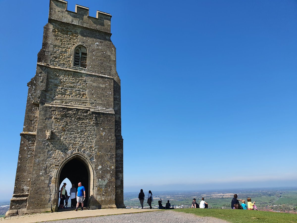 We made it to the top! Gorgeous #GlastonburyTor in the hot sunshine today - a trip inspired by the stunning photos of <a href="/Glastomichelle/">Michelle Cowbourne</a> - and it was every bit as beautiful as her pictures
