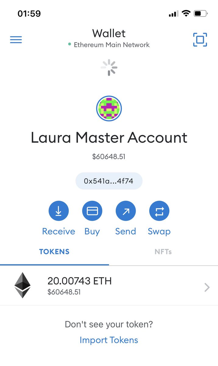 LauraMetaverse's tweet photo. 20 Matic showing as 20 ETH / $60K USD when changing network. For one sec I was shocked where the hell I got that amount of ETH from?! Thanks for the emotional rollercoaster ride! I look forward to your next mobile app update, when? @MetaMask #metamask #Polygon https://t.co/fVTzT6JY6n