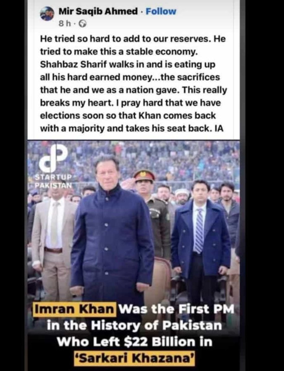 ittu85's tweet photo. The first Prime Minister in the history of the country who left $22 billion in the national treasury.@MaryamNSharif This is an Excellent example of excellent performance, and yet opposition accuses that his government represents a fragile state and an economy collapse. https://t.co/EEOfoxiTMn