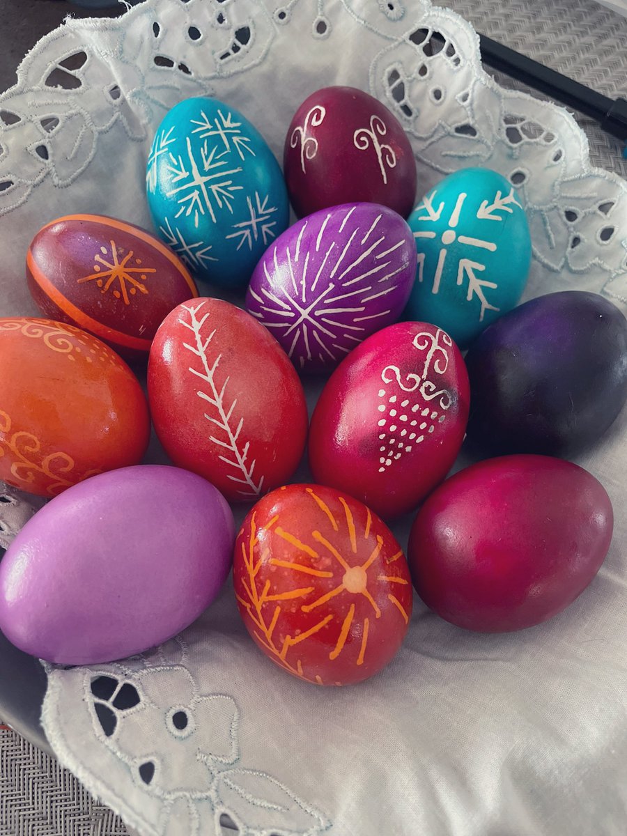 When I was young, my father taught me how to paint eggs w/wax. I’m not very good at it, but every year I practice w/the patterns I remember. So don’t underestimate the traditions you share with your kids, it is in these traditions that we get to keep your memory close to our ❤️