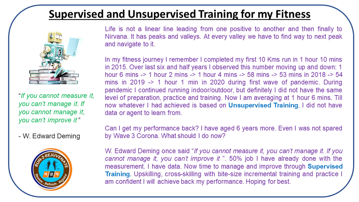 PradeepKSena's tweet photo. Supervised and Unsupervised Training for my Fitness @Run2Rejuvenate #Training #fitness #supervisedlearning #bitesize #measurement #improvement #crosstraining https://t.co/fLufJU373x