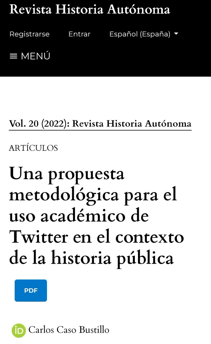 CarlosJCB1's tweet photo. @perezreverte Buenas noches. ¿Un retuit para dar a conocer este artículo? Es sobre la difusión de la Historia en esta red social. Un intento de dar herramientas al historiador y ser conscientes del sesgo. Contra cainismos varios. https://t.co/F1MEllXxmK https://t.co/367CTPFESW