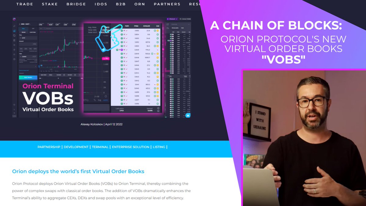 BuildOnLumia's tweet photo. World's first: Virtual Order Books | ACOB π
@achainofblocks features Orion's new Virtual Order Books (VOBs), a world's first in the #crypto industry.
Plus:
π Liquidity efficiency via VOBs
π @FantomFDN $FTM upcoming
π $ORN utility
πΊ Watch now: https://t.co/h1swRPL4Pc
$ORN https://t.co/yFj93Izdkh