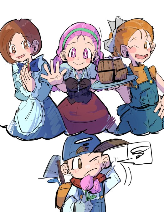 牧場物語ハーベストムーンのtwitterイラスト検索結果