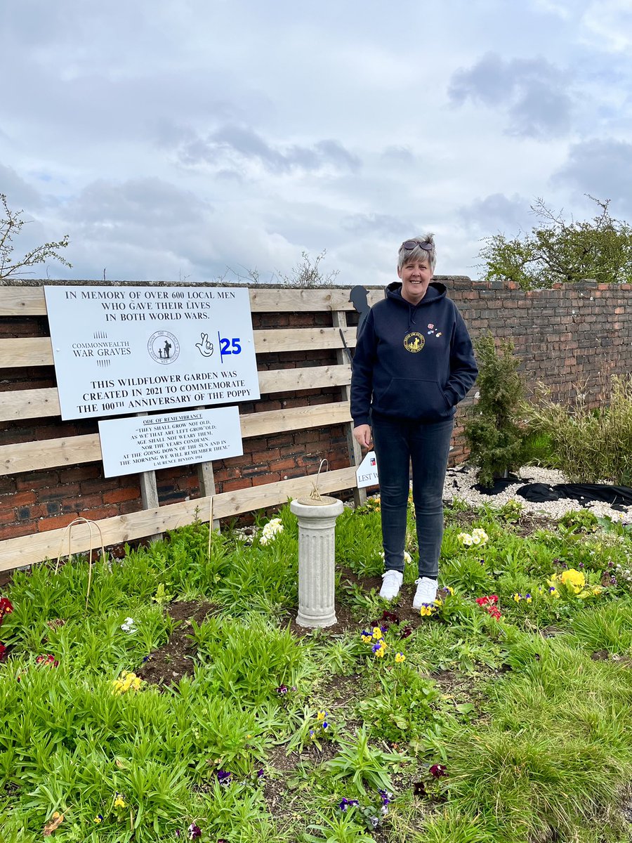 GADGWP's tweet photo. The sundial was put in today for the pupils of @girvanacademy at @Girvanfc Hamilton Park. It will enhance the @CWGC flowers from last year as they are coming through. This was purchased with the voucher from our #BestInBloom win last year. https://t.co/eYSGFkiD0h