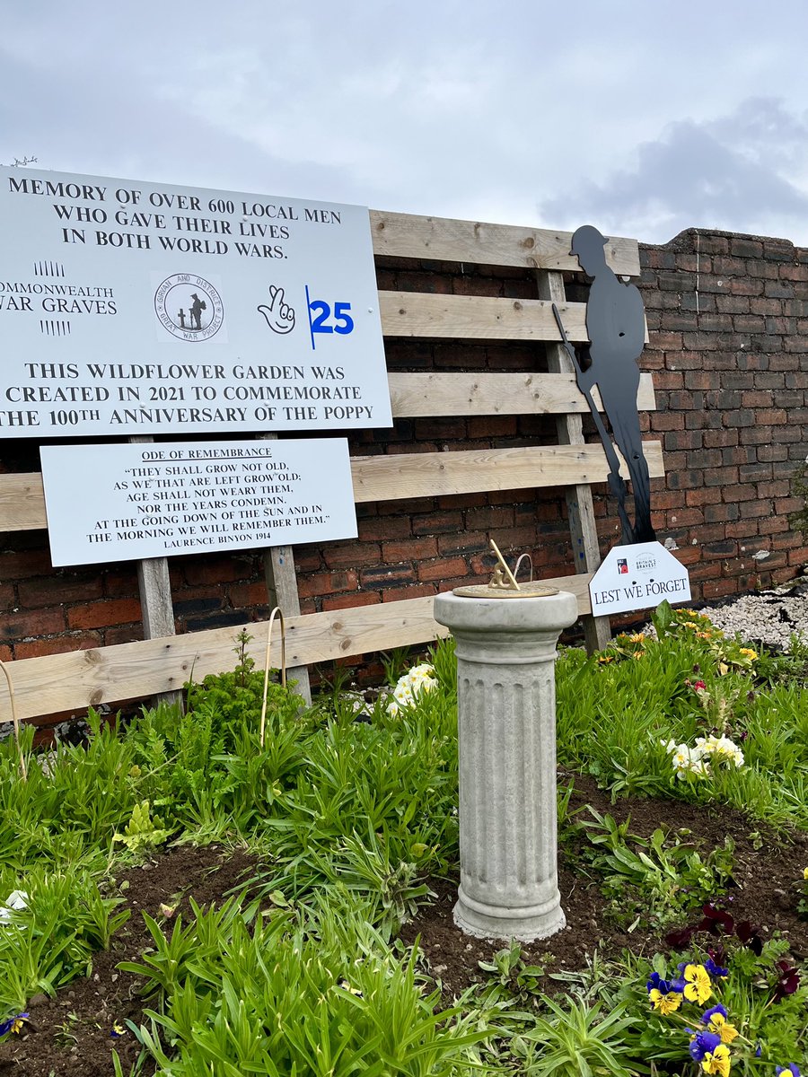 GADGWP's tweet photo. The sundial was put in today for the pupils of @girvanacademy at @Girvanfc Hamilton Park. It will enhance the @CWGC flowers from last year as they are coming through. This was purchased with the voucher from our #BestInBloom win last year. https://t.co/eYSGFkiD0h