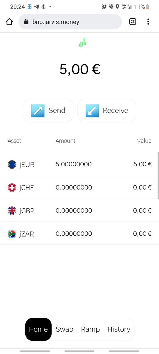 pscltllrd's tweet photo. At the @KryptoSphere_ event this afternoon, we gave away ~200 gasless burner wallets loaded with 5 $jEUR.

Participants had to scan a QR code, and 💥they got 5 jEUR that they can send or swap for $BTC, $BUSD or other jFIATs.

They can even buy more using the @mtpelerin widget. https://t.co/EyMu67C68o
