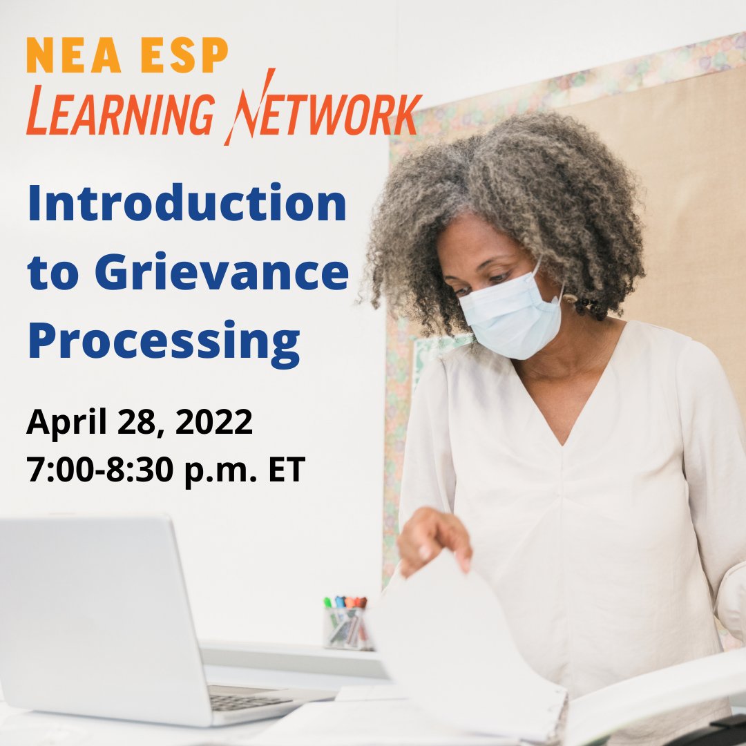 Join us for a webinar on April 28 to understand how the grievance process works and how to make it more effective for you and your colleagues. 

Register today👉🏿bit.ly/GrievanceWebin…
