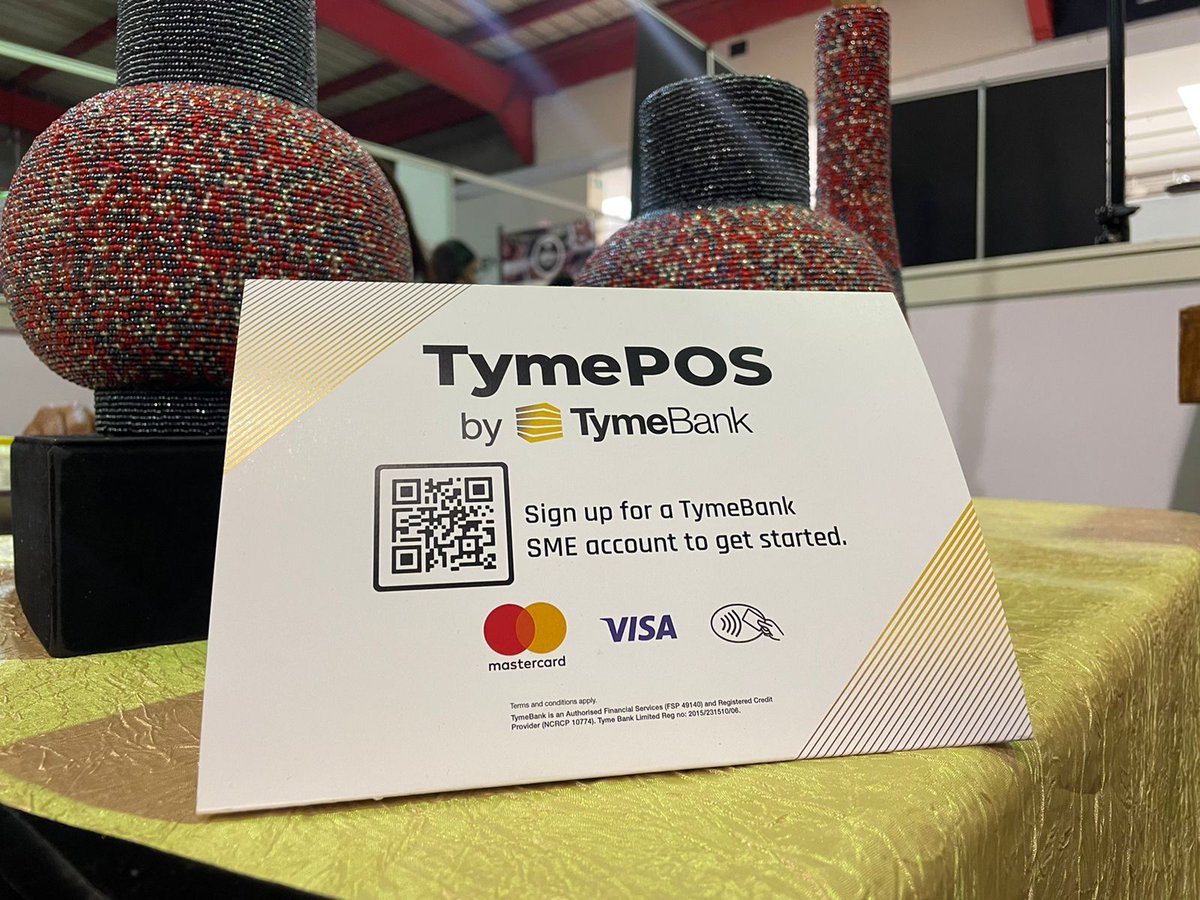 gotymebankza's tweet photo. Remember to support @brownsense black businesses at the #RandShow2022. Just tap your TymeBank card at a TymePOS (our new innovation) and let’s grow the economy 😊. TymeBankxBrownSense https://t.co/9URliMY4tP