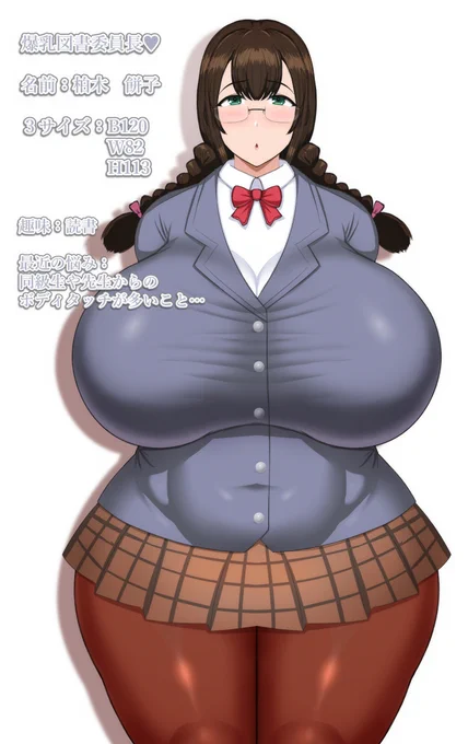 爆乳図書委員長:柏木餅子ちゃん💕
Big boobs book student🤩👍👍👍👍👍 