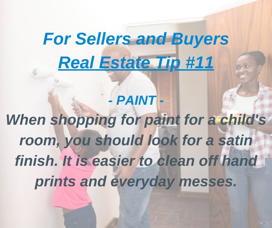 SarahSear2's tweet photo. When deciding on what color to paint your child's bedroom or play room look for a satin finish! All those little hand prints and lovely messes they make on the walls will be easier to wash off!

#golikeschmidt #paint #handprints #mess #buyer #seller #tip #satin #clean https://t.co/B91GoELGMo