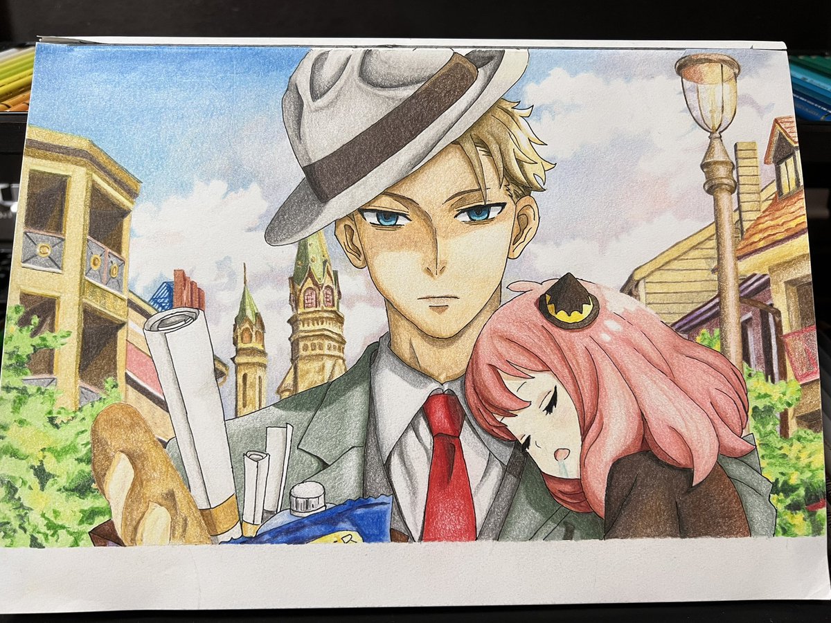 多串くん S Tweet 仕上がった やっぱり色鉛筆画は楽しいなぁ 明日 アニメ観るよ スパイファミリー Spy Family イラスト好きな人と繋がりたい 模写 Trendsmap