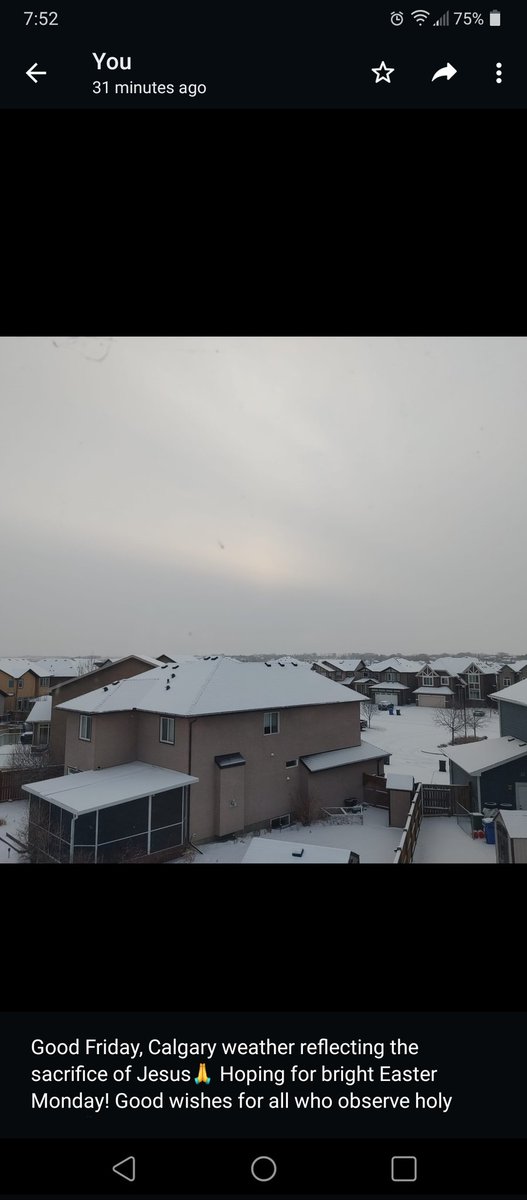 Sam_Ethiraj's tweet photo. Good Friday! Calgary Weather reflective of the sacrifice by Jesus, hoping for a brighter Easter Monday! Good wishes for all observing the Holy week! https://t.co/LyDhzwivO1