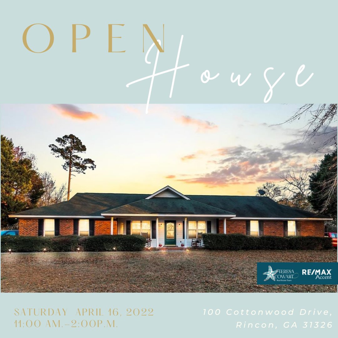 OPEN HOUSE ALERT🏡🚨⁠⁠
⁠⁠
Don't miss your opportunity to check out the inside of this beautiful listing this weekend! It will not be on the market for long!⁠⁠
⁠⁠
Interested? Contact Us TODAY! 
☎️ (912)-525-0900