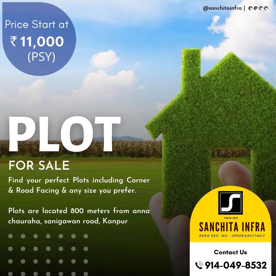 SanchitaInfra's tweet photo. Plots only on 11000 Per Square Yard
800 meters from Anna Chauraha
Sanigawan Road, Kanpur
#sanchitainfra #sanchitainfrakanpur #bestrealestateagentnearme #bestrealtorinkanpur #bestrealtorinup #bestrealtorinindia #bestrealestatebrokerinkanpur #bestrealestateconsultantinkanpur #plots https://t.co/wh9k7Ci38O