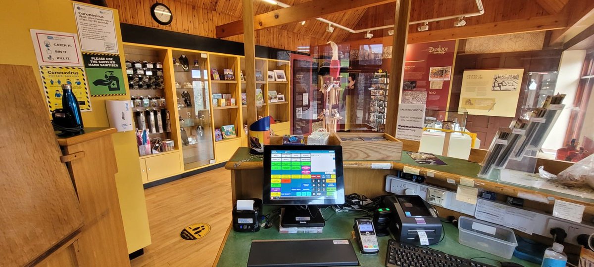 AnchorData's tweet photo. Installed at #DunluceCastle Visitor Centre just in time for the mad #Easter rush! #ADStouch #ePOS System linked with Barcode Printer & also using our #Anker SCC+ Flip-Top Cash Drawer. Full Stock Management & Enhanced Reporting through ADS Touch Office. #Portrush #portmagic https://t.co/xPTXR4ccn9