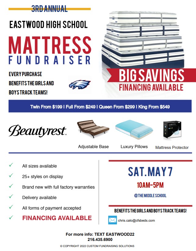 EastwoodTF's tweet photo. Save the Date: May 7 @ the Middle School Gym from 10AM-5PM
See you there! https://t.co/jOuXdIQRXG