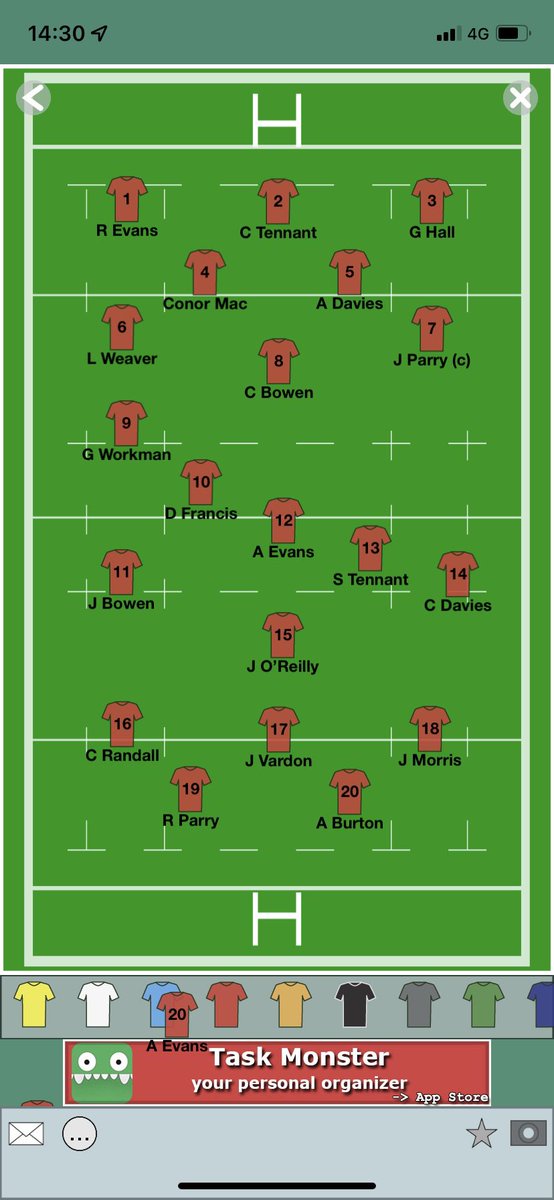 🇩🇪SQUAD NEWS🇩🇪 Here’s the 20 to face @Bonymaenrugby tomorrow at Abernant Park. @conor_mc1501 returns in the 2nd row while @ShaunTennant13 returns from soccer duty in the centre. Big thanks to @HirwaunRFC for the permit of big bad @AlexBurton_9 🇩🇪