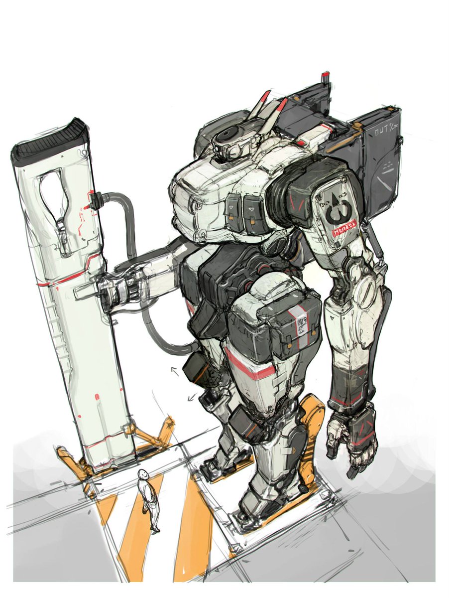 robot mecha science fiction no humans solo cable standing  illustration images