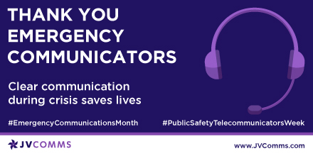 jvcomms_ny's tweet photo. It's National #PublicSafetyTelecommunicatorsWeek! Thank you to emergency #communications professionals coast-to-coast, who play a critical role providing swift, detailed, clear information to manage crises and save lives. For more information &amp; resources - https://t.co/OAL5cj4b6T https://t.co/uAvbXZz4nD