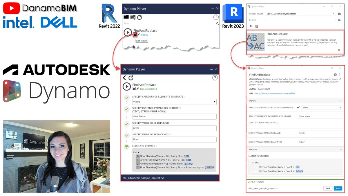 DanamoBIM's tweet photo. New #DynamoShort episode showing the new input description / pinned note within #Dynamo for #Revit2023!  This enhancement allows for #AutodeskRevit users to run scripts with ease through #DynamoPlayer! 
https://t.co/H7RLqJnXKY https://t.co/astCZHnq8u