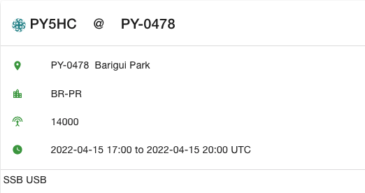 RadioOSG's tweet photo. Primeira ativação do Parque #Barigui #Curitiba PR hoje a partir das 17:00 UTC ate as 20:00 UTC 14 Mhz #SSB #USB
#POTA PY-0478 #GG54
#hamradio #radioamador #AmateurRadio #PY5LUI #PT5C #PY5HC #PU5SZN #PU5OKA https://t.co/dyR8dEhcbB