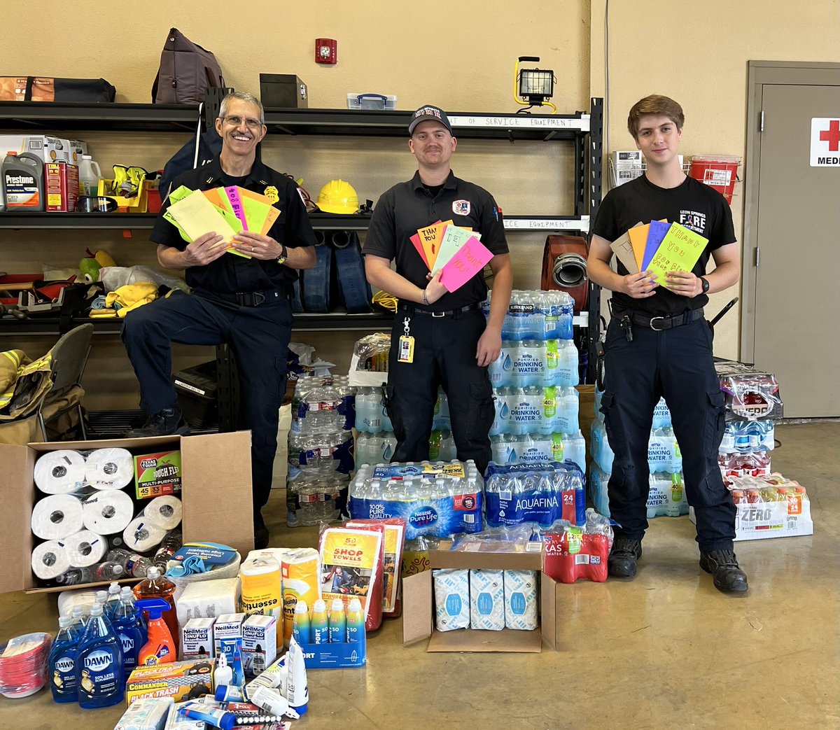 CDGerhard's tweet photo. So proud of our Mustang Student Council for organizing a supply drive for our local Leon Springs Fire Department! It was a great success and they said they'll definitely be able to put it all to good use!! @JSHULTS_BISD https://t.co/SRmcipWoIm