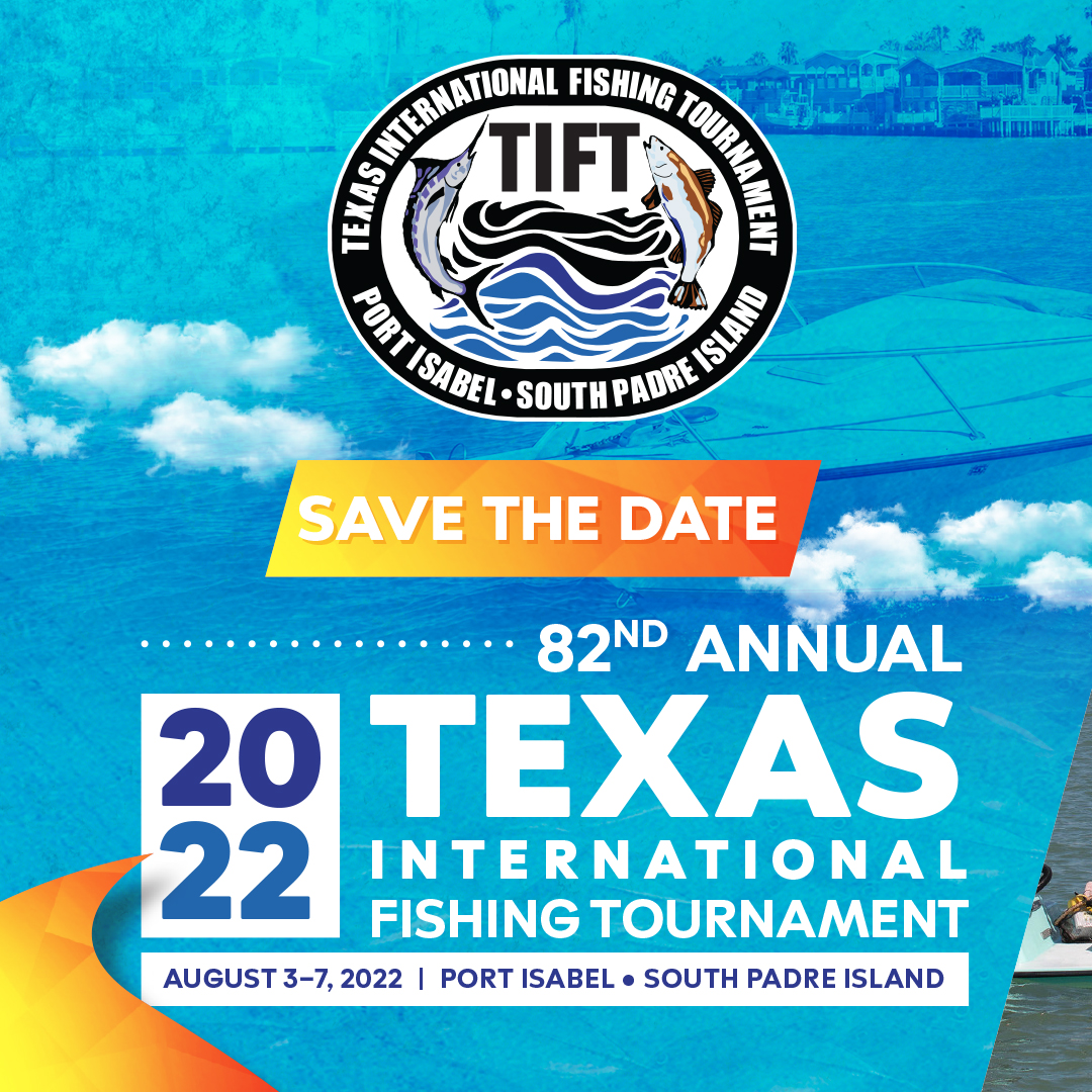 FishTIFT's tweet image. Mark those calendars: August 3-7, 2022 for the 82nd Annual Texas International Fishing Tournament! T.I.F.T. takes place in South Padre Island and Port Isabel. For more info and to register, visit tift.org. 

#TIFT #FishTIFT #TIFT2022 #Texas
