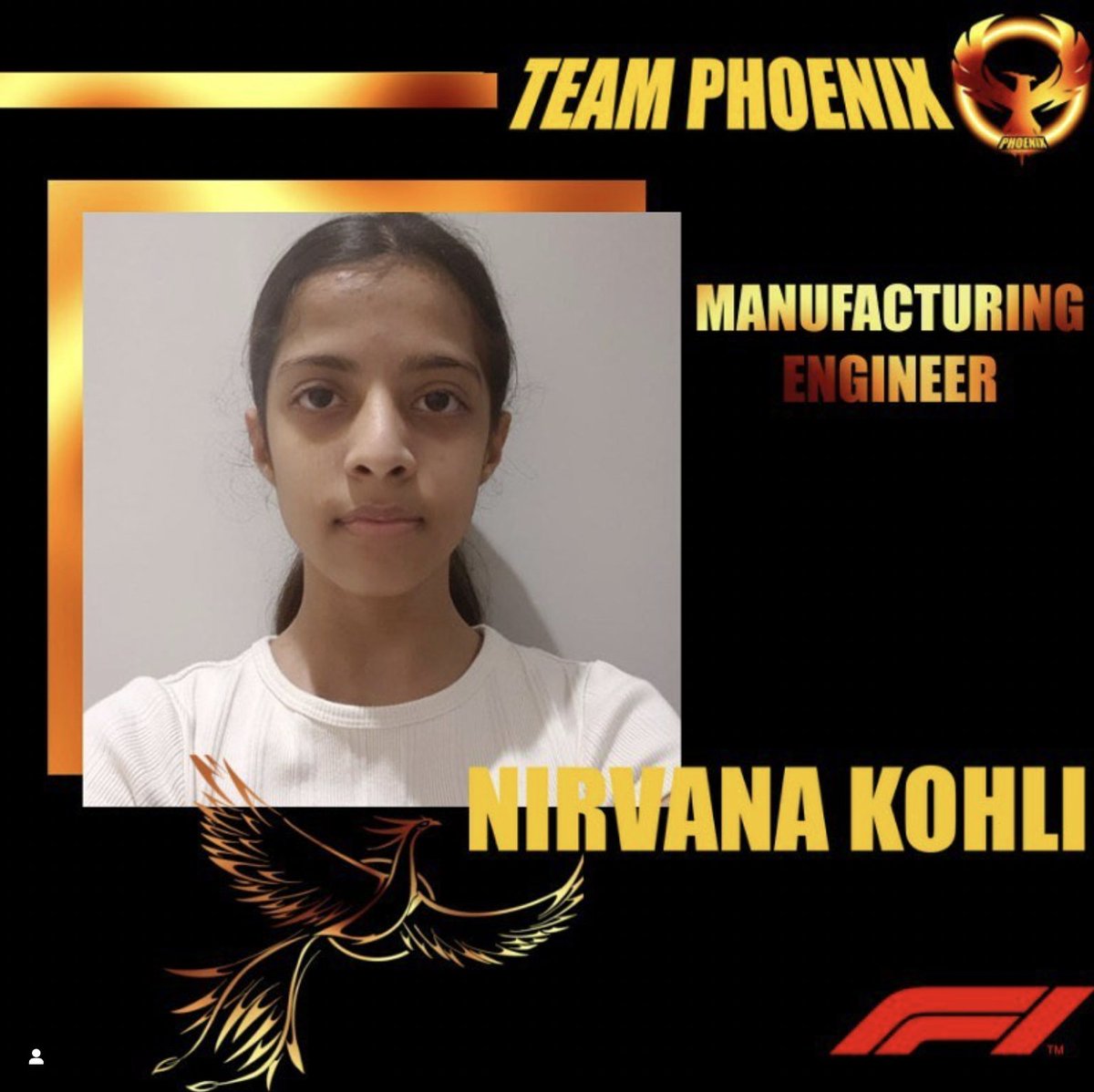 teamphoenix_tbs's tweet photo. Meet our team
Nirvana Kohli- Manufacturing Engineer
#f1 #f1inschool #f1inschoolsindia #stem #stemclubindia #womensempowerment #girlsempowerment #motorsport #Competition #manufacturingengineer #manufacture #engineer #teamphoenix https://t.co/nyAxoBn8Oh