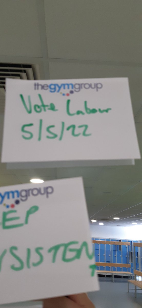 My gym are encouraging members to stick inspirational messages on the mirror. Had to be done #VoteLabourMay5th