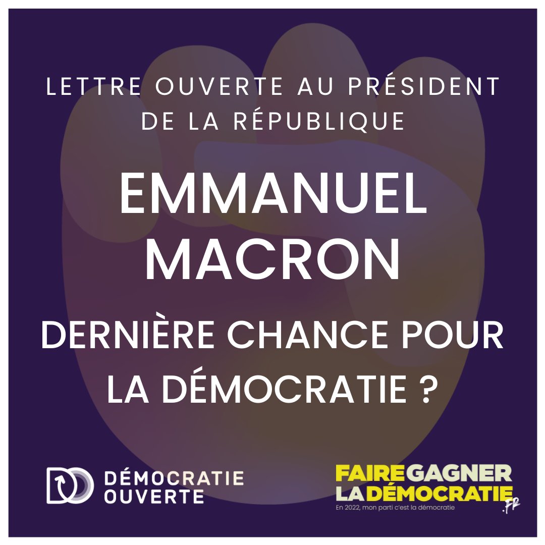 Lettre ouverte à l’attention d’<a href="/EmmanuelMacron/">Emmanuel Macron</a> !

L’extrême droite est aux portes du pouvoir et la démocratie est en danger.  Il nous faut à tout prix éviter qu’une telle situation se produise en France. Ce serait une catastrophe tant pour les Français que pour les Européens.