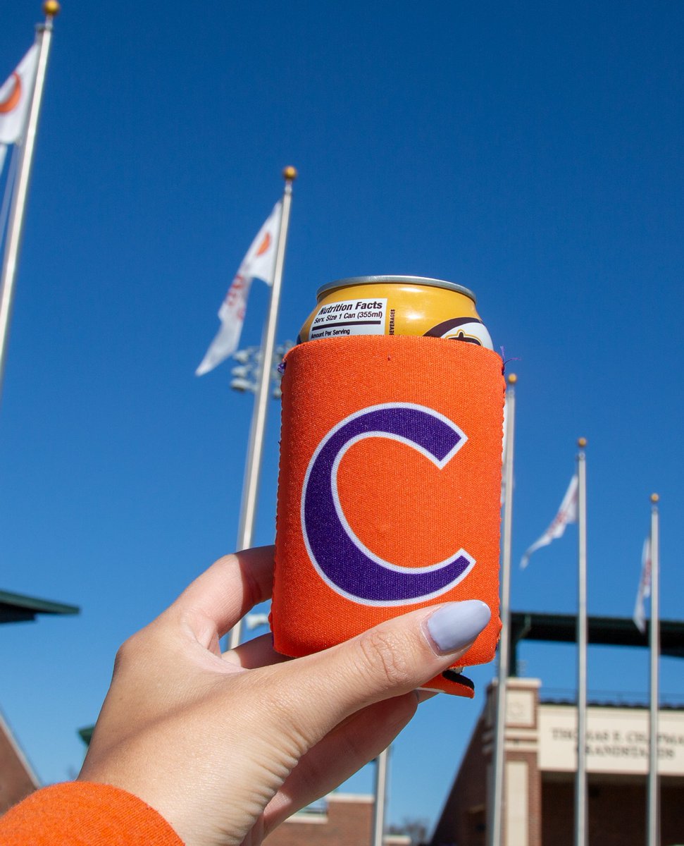 TTGrafx's tweet photo. The perfect koozie for tailgating and cheering on our Tigers🍺

#madeinclemson #baseballc #clemsontigers #tigertown #clemsonbaseball #clemsonathletics https://t.co/Jwl5NPSawx