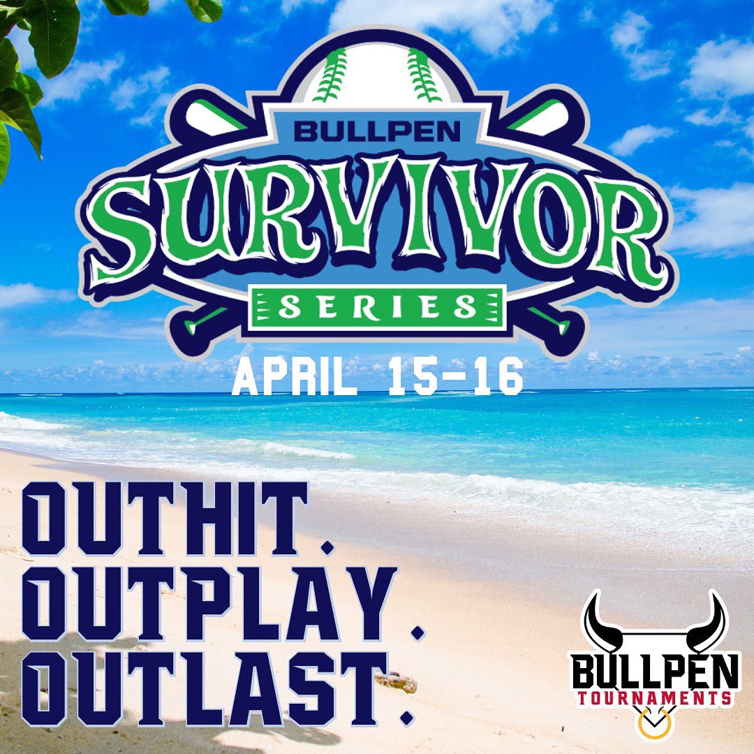 Channeling some deserted island-like weather forecasts for baseball this Easter weekend! Still waiting for spring to kick into full gear in Indiana!☀️😎 

106 teams will compete in this Friday and Saturday’s Survivor Series!